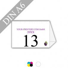 Desk calendar | 135gsm paper white | DIN A6 | 13 pages | 4/0-coloured